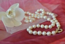 beads, chain, silk